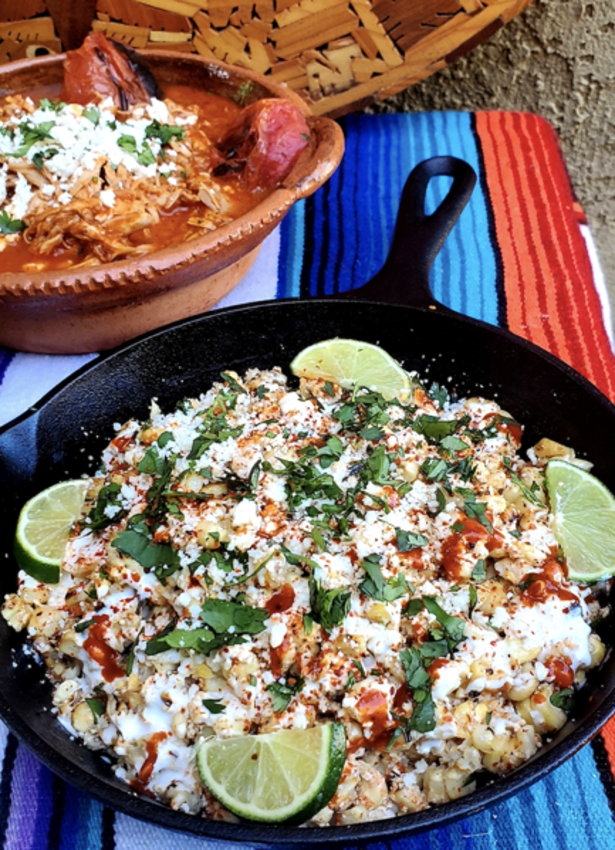 Smoked Chicken Tinga Loaded with Side Limes in Cast Iron