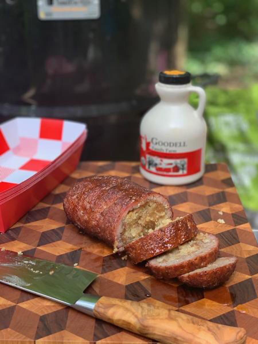 Pit Barrel Smoked Sausage Roll Filled with Cinnamon Cake