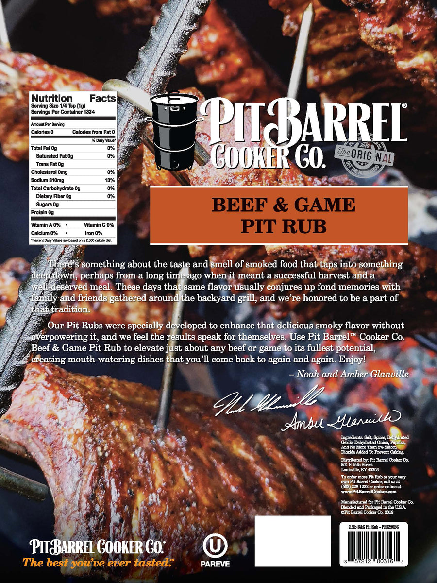 Pit Rub Beef & Game Beef Rub Smoker Seasoning Kits Pit Barrel Cooker