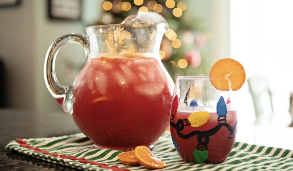 Non-Alcoholic Christmas Punch in Pitcher