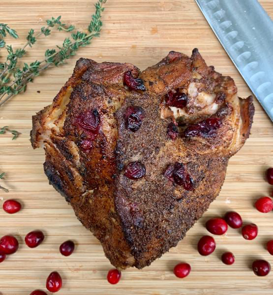 Turkey Breast Smoked with Cranberry Topping 