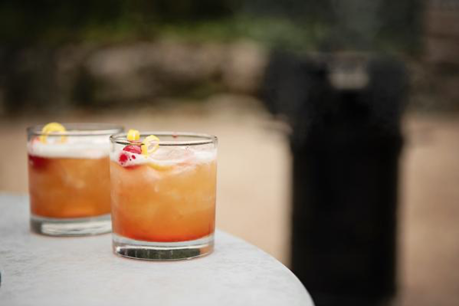Paired New York Whiskey Sour Cocktails