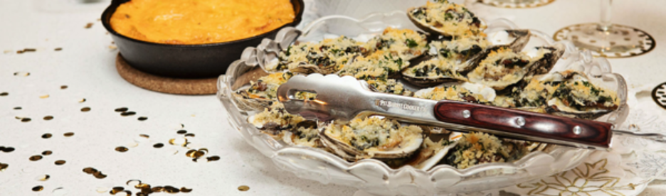 Platter of Smoked Oysters Rockefeller