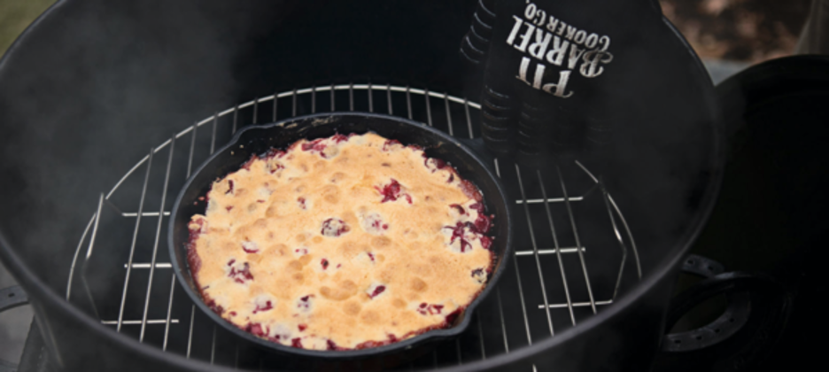 Smoked Cranberry Cobbler in Pit Barrel Cooker