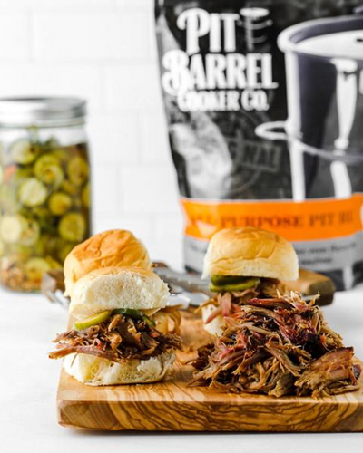 Pulled Pork Sliders with Homemade Spicy Pickles