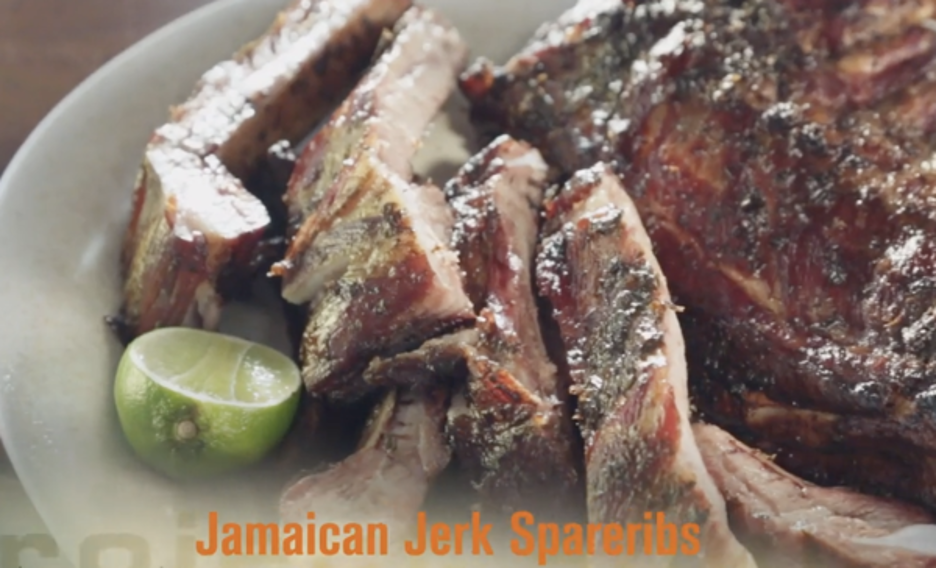 Smoked Jamaican Jerk Spareribs with Lime