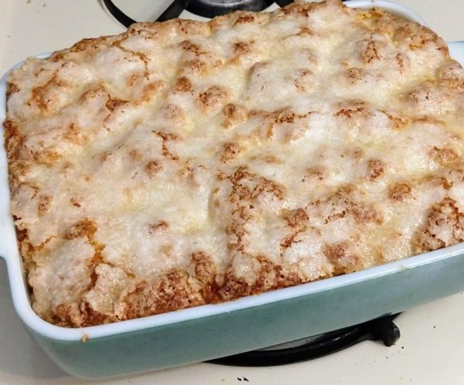 Smoked Apple Cobbler Crusted with Sugar