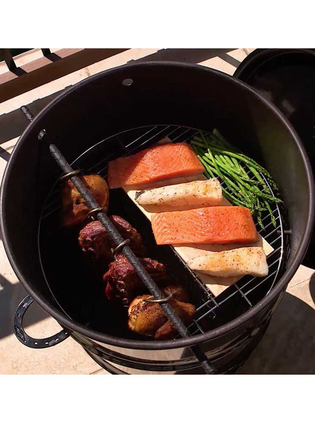 Hinged-Grate-Drum-Smoker-Cooking-Fish-And-Meats | lifestyle